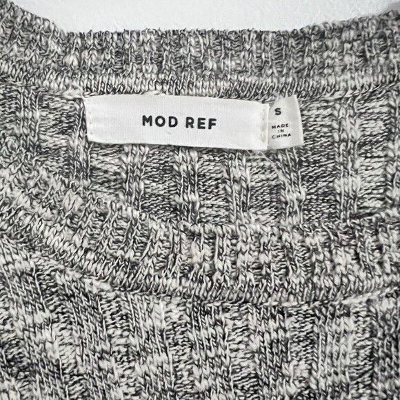 Mod Ref Gray Ribbed Sweater Dress Size S Long Sleeve Casual Heathered Modern - Picture 4 of 8